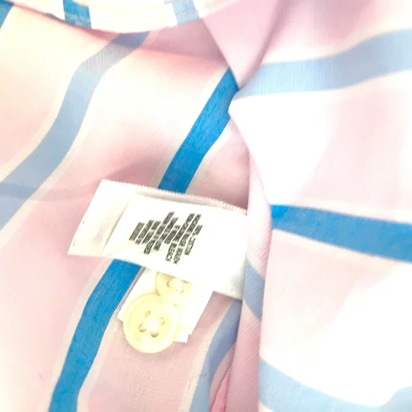 Bonobos Pink & Blue Striped Button-Up Shirt - Size S - Picture 6 of 6